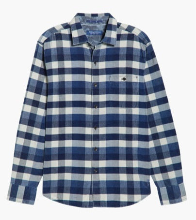 Coastline Cord Mojave Blues Shirt in Carbon Navy by Tommy Bahama
