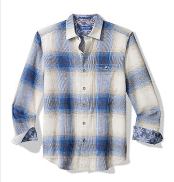 Canyon Beach Orcas Ombre Shirt in Palace Blue by Tommy Bahama