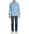 Coastline Cord Heather Bay Cotton Corduroy Button-Up Shirt in Raincloud Heather by Tommy Bahama