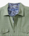 Coastline Cord Heather Bay Cotton Corduroy Button-Up Shirt in Dark Spa Heather by Tommy Bahama