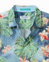 Nova Wave Mira Jungle Cotton-Blend Shirt in Bering Blue by Tommy Bahama