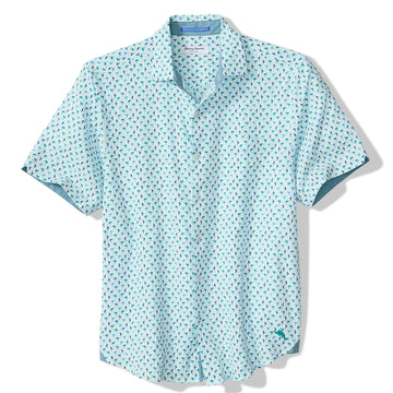 Nova Wave Flock It To You Camp Shirt in Scandia Blue by Tommy Bahama