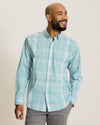 Sarasota Stretch La Cumbre Plaid IslandZone Shirt in Blue Chaise by Tommy Bahama