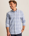 Sarasota Stretch La Cumbre Plaid IslandZone Shirt in Dress Blues by Tommy Bahama