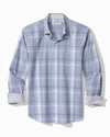 Sarasota Stretch La Cumbre Plaid IslandZone Shirt in Dress Blues by Tommy Bahama