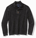 Sunbreak Half-Zip Sweater in Black by Tommy Bahama