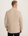Cross Cable Button-Neck Sweater in Hazelnut Cream by Tommy Bahama