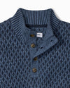 Cross Cable Button-Neck Sweater in Coastline by Tommy Bahama