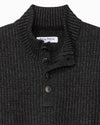 Autumn Pier Button Mock-Neck Sweater in Black by Tommy Bahama