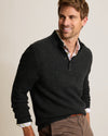 Autumn Pier Button Mock-Neck Sweater in Black by Tommy Bahama