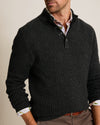 Autumn Pier Button Mock-Neck Sweater in Black by Tommy Bahama