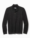 Autumn Pier Button Mock-Neck Sweater in Black by Tommy Bahama