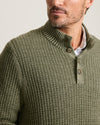 Autumn Pier Button Mock-Neck Sweater in Palm Moss by Tommy Bahama