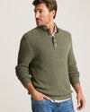 Autumn Pier Button Mock-Neck Sweater in Palm Moss by Tommy Bahama
