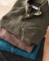 Autumn Pier Button Mock-Neck Sweater in Majolica Blue by Tommy Bahama