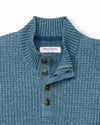 Autumn Pier Button Mock-Neck Sweater in Majolica Blue by Tommy Bahama