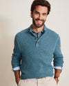 Autumn Pier Button Mock-Neck Sweater in Majolica Blue by Tommy Bahama