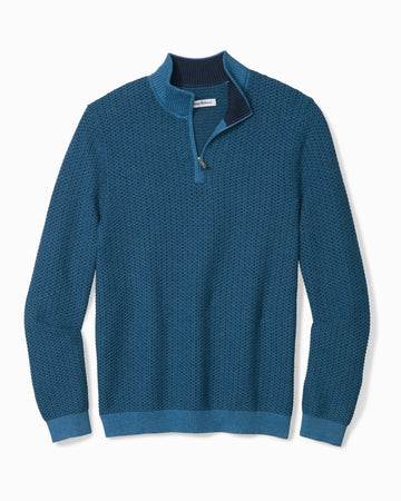 Coolside Clear Water IslandZone® Half-Zip Sweater in Dress Blues by Tommy Bahama