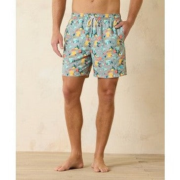 Naples Tales of a Cocktail 6-Inch Swim Trunks in Concrete Grey by Tommy Bahama