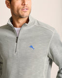 Tobago Bay Half-Zip Sweatshirt in Smoke Grey by Tommy Bahama