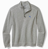 Tobago Bay Half-Zip Sweatshirt in Smoke Grey by Tommy Bahama