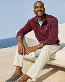 Tobago Bay Half-Zip Sweatshirt in Aged Claret by Tommy Bahama