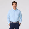 Leeward Long Sleeve Dress Shirt in Cloud Blue Mini Grid by Mizzen+Main