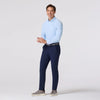 Leeward Long Sleeve Dress Shirt in Cloud Blue Mini Grid by Mizzen+Main