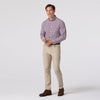 Leeward Long Sleeve Dress Shirt in Eggplant Crew Gingham by Mizzen+Main