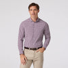 Leeward Long Sleeve Dress Shirt in Eggplant Crew Gingham by Mizzen+Main