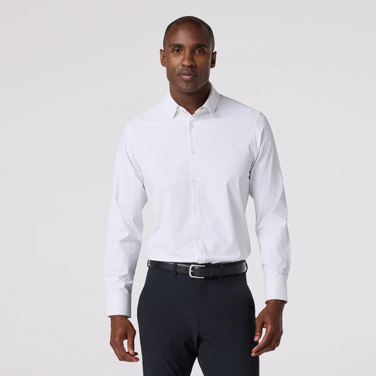 Leeward Long Sleeve Dress Shirt in Espresso Joel Plaid by Mizzen+Main