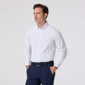 Leeward Long Sleeve Dress Shirt in Lavender Haze Jordan Plaid by Mizzen+Main