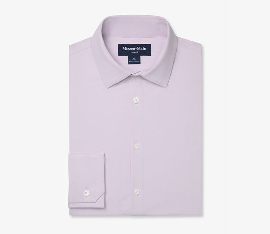 Leeward Long Sleeve Dress Shirt in Lavender Haze Straton Check by Mizzen+Main