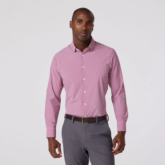 Leeward Dress Shirt in Mulberry Ian Gingham by Mizzen+Main