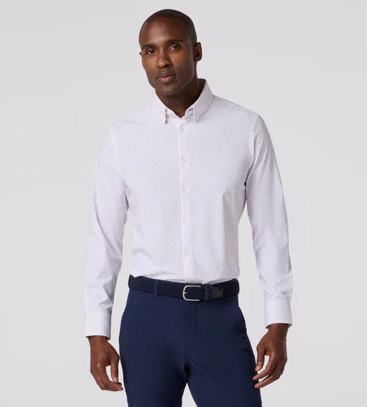 Leeward Dress Shirt in Lavender Haze Crest Dot by Mizzen+Main