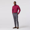 Leeward Long Sleeve Dress Shirt in Mulberry Dot by Mizzen+Main