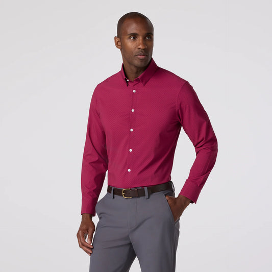 Leeward Dress Shirt in Mulberry Dot by Mizzen+Main