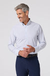 Leeward Long Sleeve Dress Shirt in White Diamond Shadow by Mizzen+Main