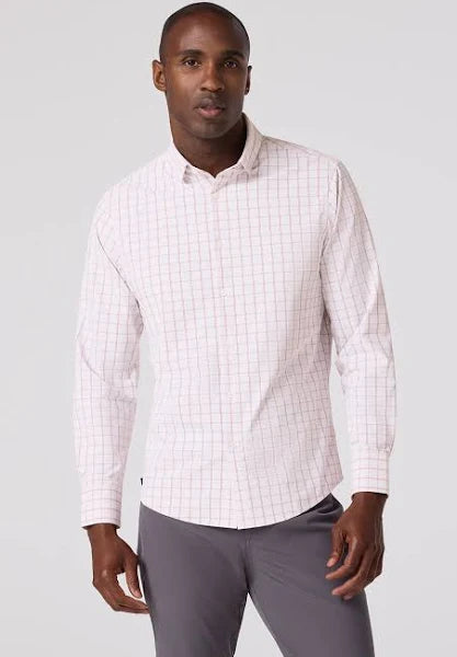 Leeward No Tuck Dress Shirt in Aluminum Hampton Plaid by Mizzen+Main