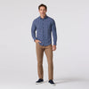 Leeward No Tuck Dress Shirt in Cobalt Doug Plaid by Mizzen+Main