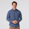Leeward No Tuck Dress Shirt in Cobalt Doug Plaid by Mizzen+Main