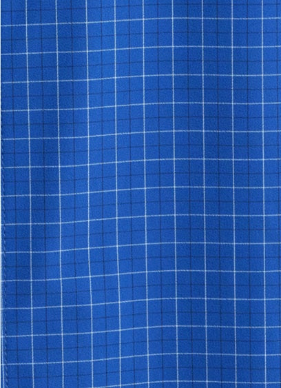 Leeward No Tuck Dress Shirt in Cobalt Manor Plaid by Mizzen+Main