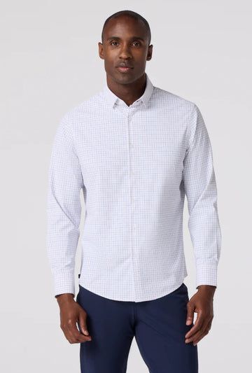 Leeward No Tuck Dress Shirt in Mulberry Conrad Tattersall by Mizzen+Main