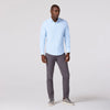 Leeward No Tuck Dress Shirt in Cloud Blue Circle Texture by Mizzen+Main