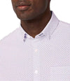 Leeward Short Sleeve Dress Shirt in Mulberry Double Diamond by Mizzen+Main