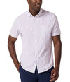 Leeward Short Sleeve Dress Shirt in Mulberry Double Diamond by Mizzen+Main