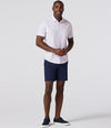 Leeward Short Sleeve Dress Shirt in Mulberry Double Diamond by Mizzen+Main