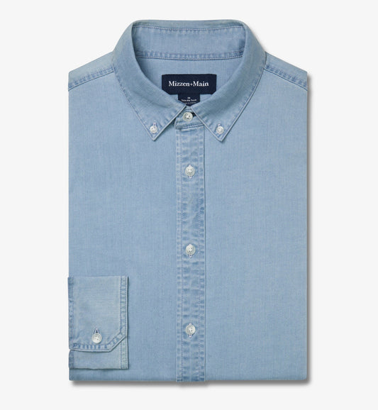 Nash Chambray Shirt in Light Wash by Mizzen+Main