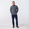 City Flannel in Dark Slate Oliver Plaid by Mizzen+Main