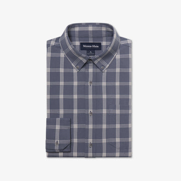 City Flannel in Dark Slate Oliver Plaid by Mizzen+Main